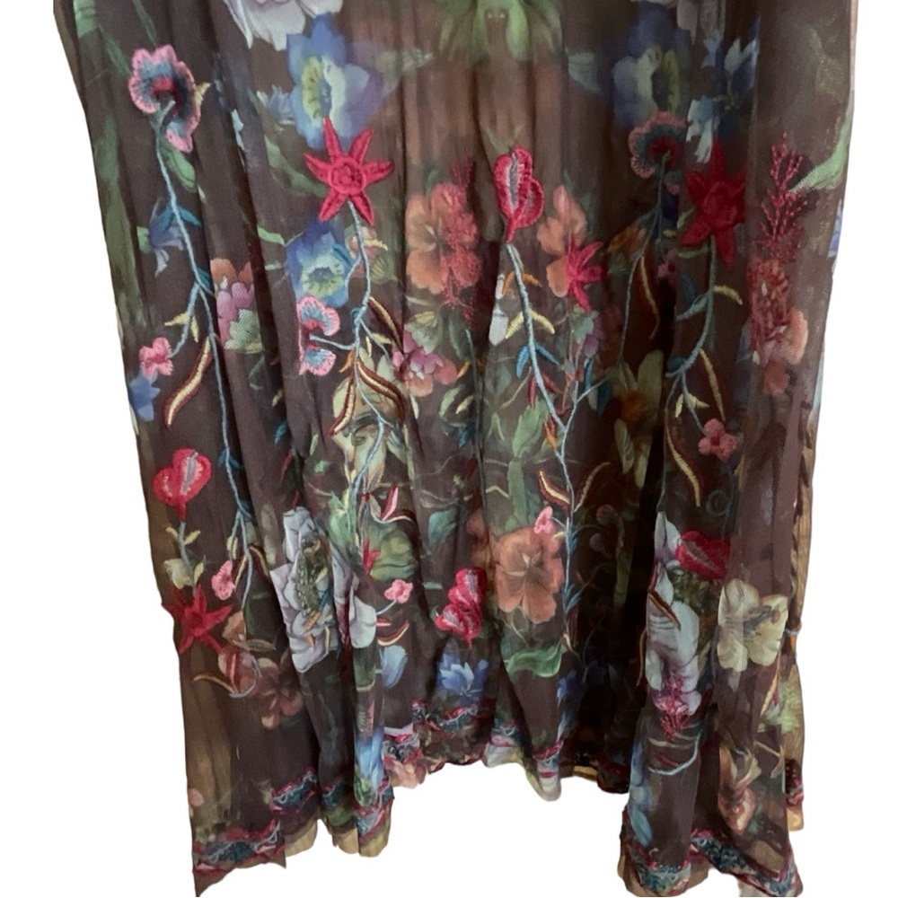 NWT Biya Johnny Was Embroidered Mesh Dress - Picture 6 of 7